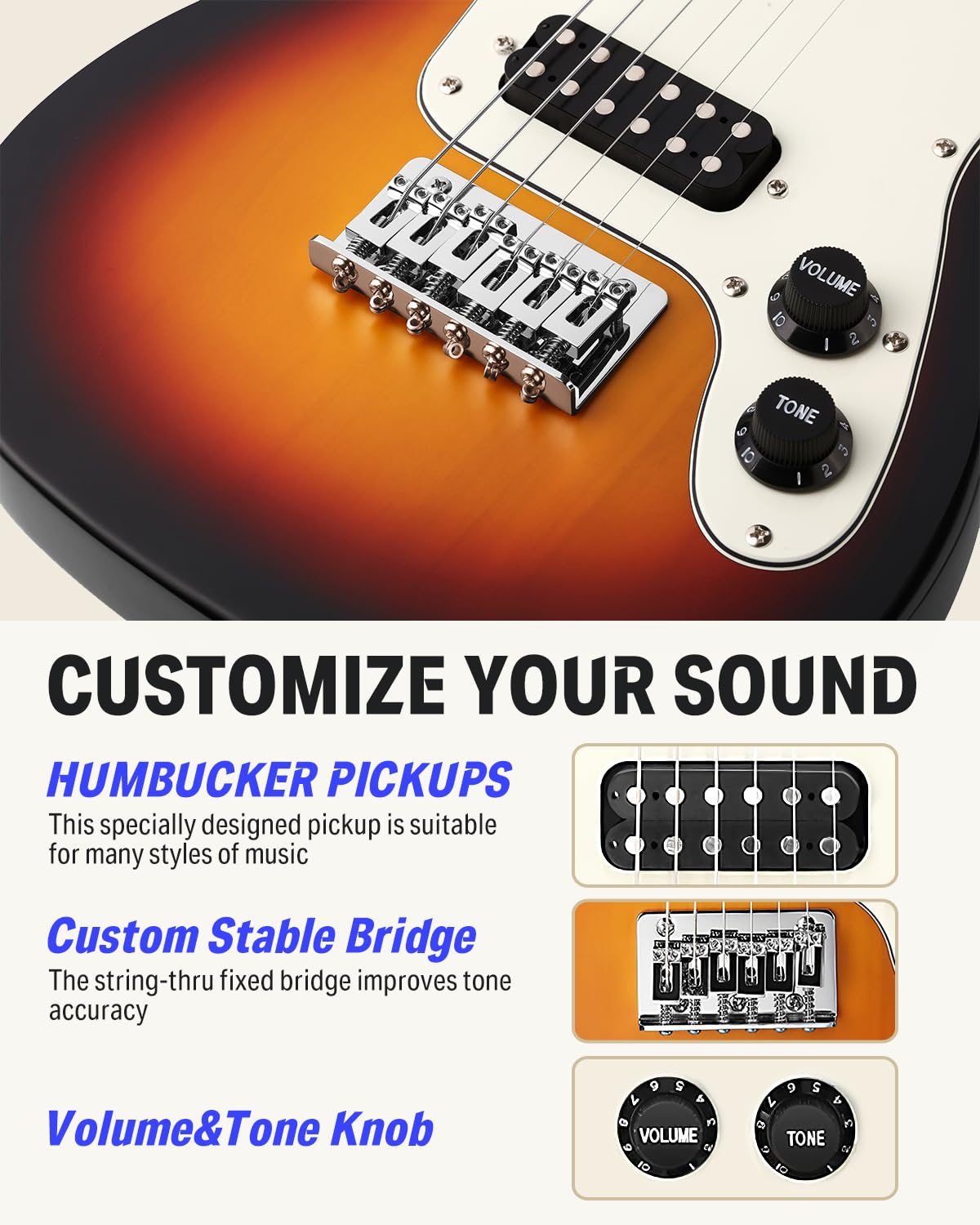 Donner 30 Inch Kids Electric Guitar Beginner Kit TL Style Mini Electric Guitar for Kids with Amp, 600D Bag, Tuner, Picks, Cable,